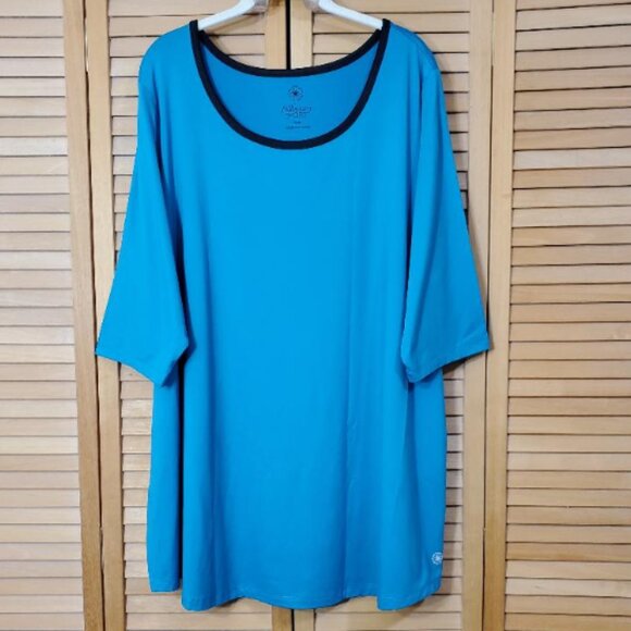 Fullbeauty Sport Short Sleeve Activewear Top With Contrast Trim 2X (26/28) - Picture 1 of 6